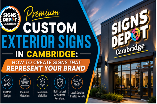 Premium Custom Exterior Signs in Cambridge: How to Create Signs That Represent Your Brand