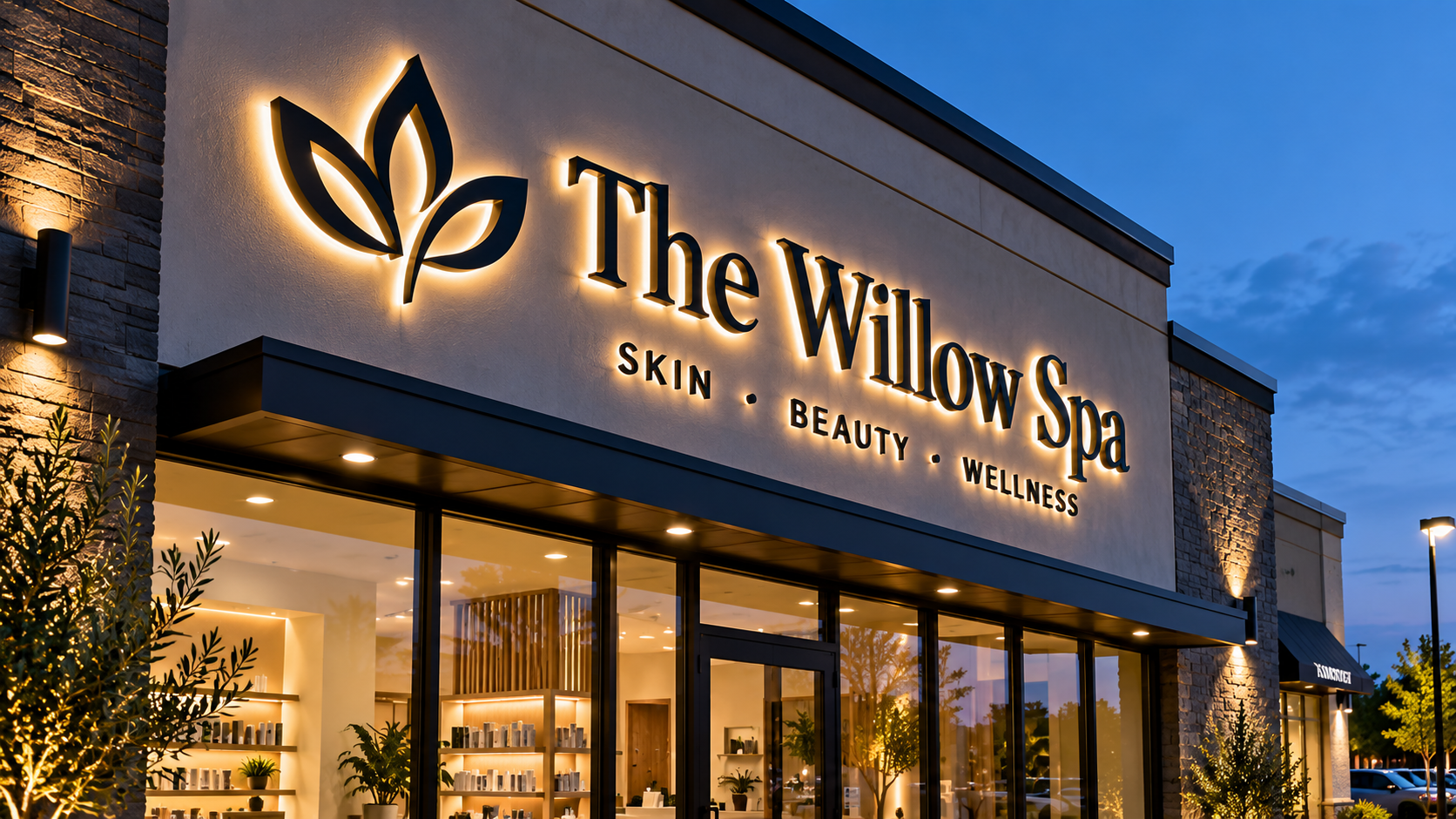 Illuminated Business Sign