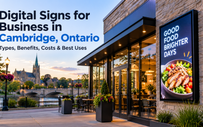 Digital Signs for Business in Cambridge, Ontario: Types, Benefits, Costs & Best Uses