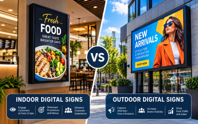 Indoor vs Outdoor Digital Signs: Which Is Better for Your Business?