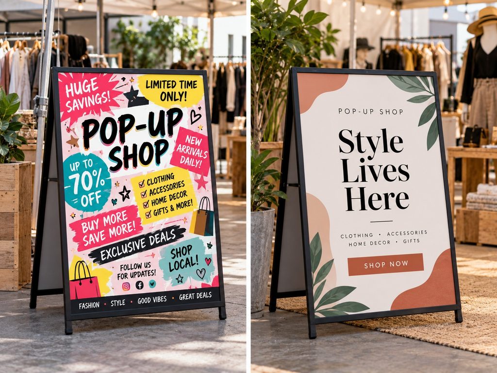 How to Choose Signage for a Temporary Business Location or Pop-Up Shop