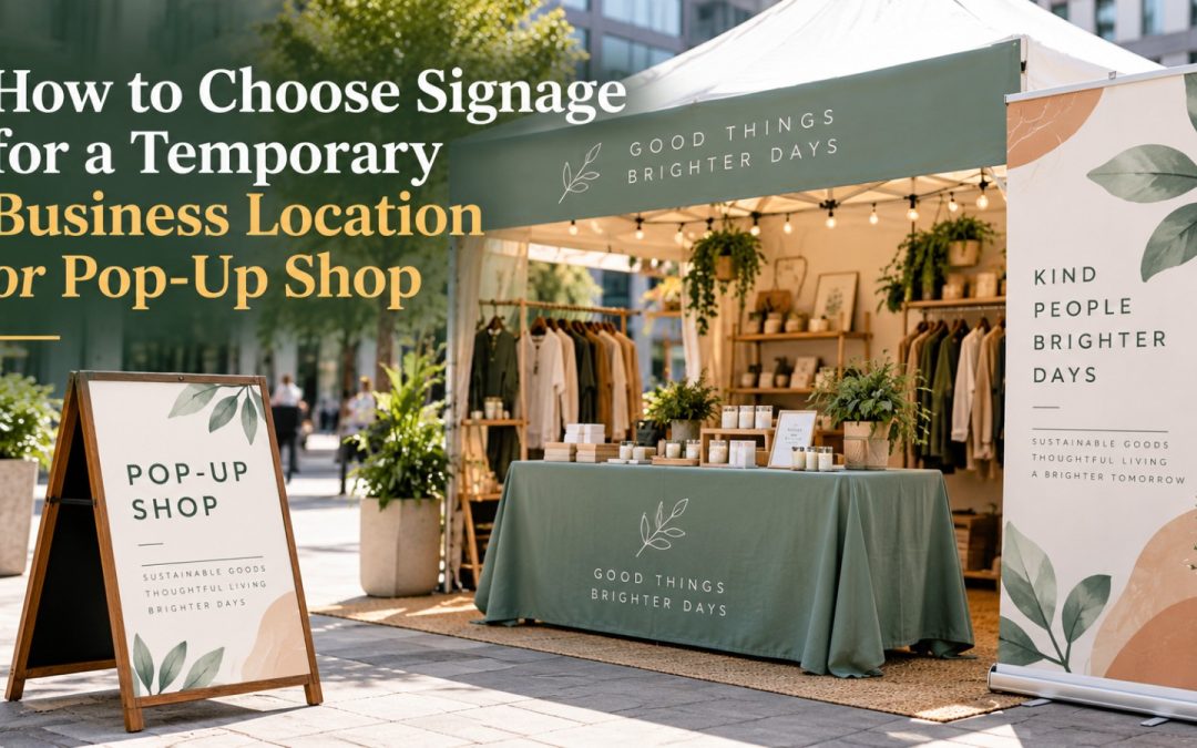 How to Choose Signage for a Temporary Business Location or Pop-Up Shop